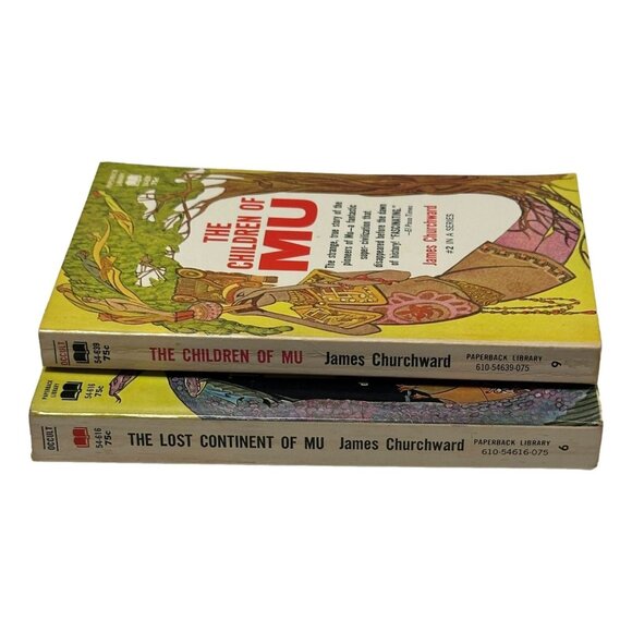 Lost Continent & Children of Mu James Churchward Lot 2 PB Book 1970 - Picture 3 of 10